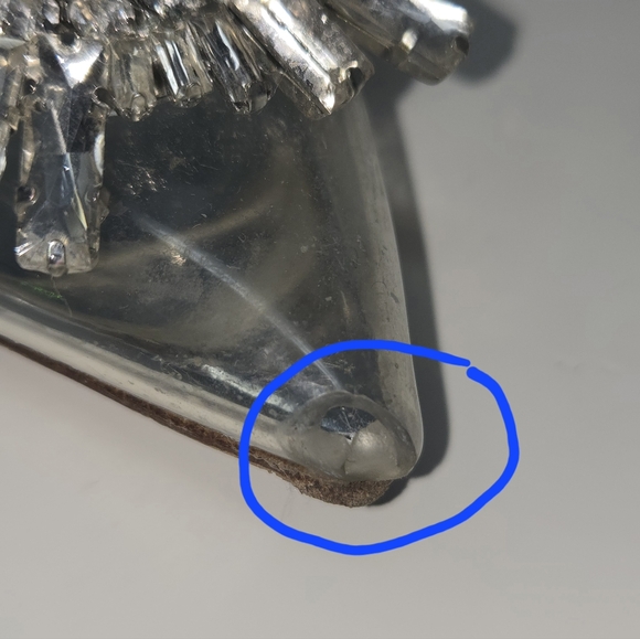 Amina Muaddi PVC Transparent Begum Glass Slingback Heels - Picture 6 of 10